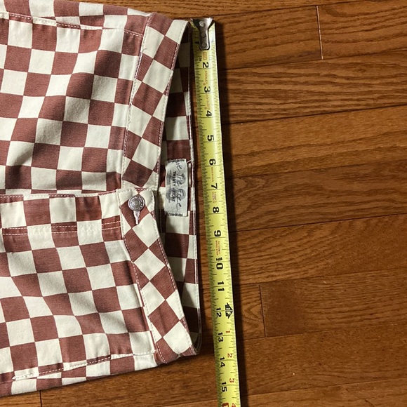 NWOT Free  People We The Free Float On Checkered Flared Jeans - Picture 9 of 12